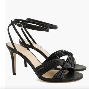 Brand New J.Crew Collection Solid Strappy Heel, Size 8, Black